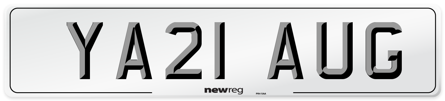 YA21 AUG Number Plate from New Reg